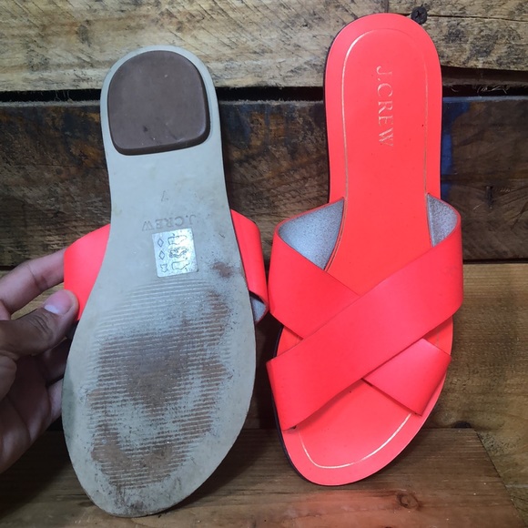 J crew sandals sz 7 orange - Picture 5 of 6